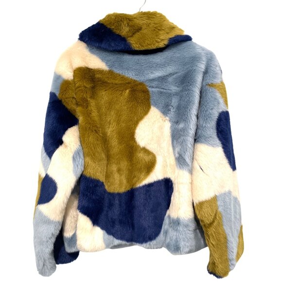 Anthropologie Revolve Jakke Faux Fur Swirl Coat Medium NWT - Picture 7 of 7